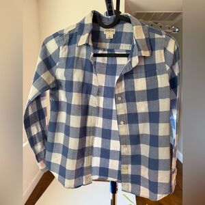 Crewcuts Blue and White Plaid Girl’s Shirt